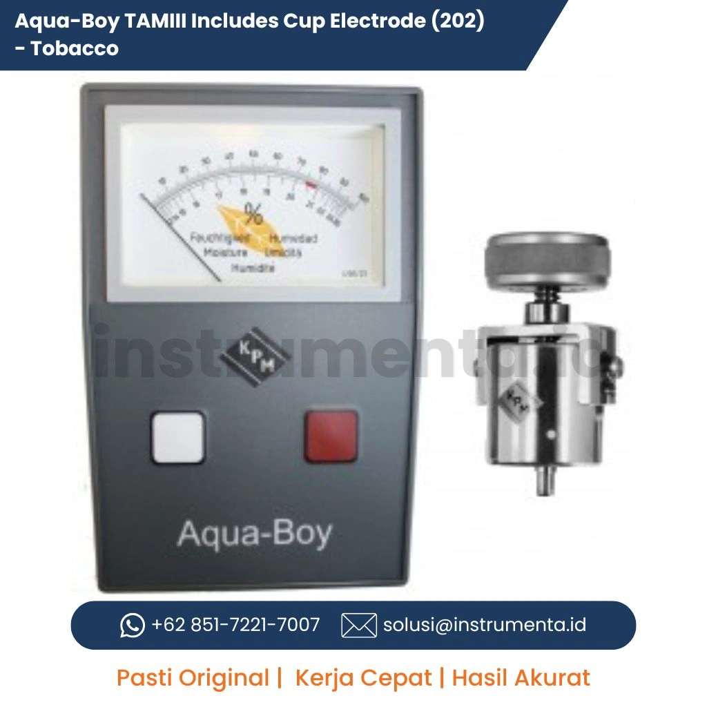 Distributor Aqua-Boy TAMIII Tobacco Moisture Meter dengan Cup Electrode 202 untuk Pengukuran Kadar Air Tembakau